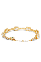 Jewel Tennis Bracelet, Brass & Crystals